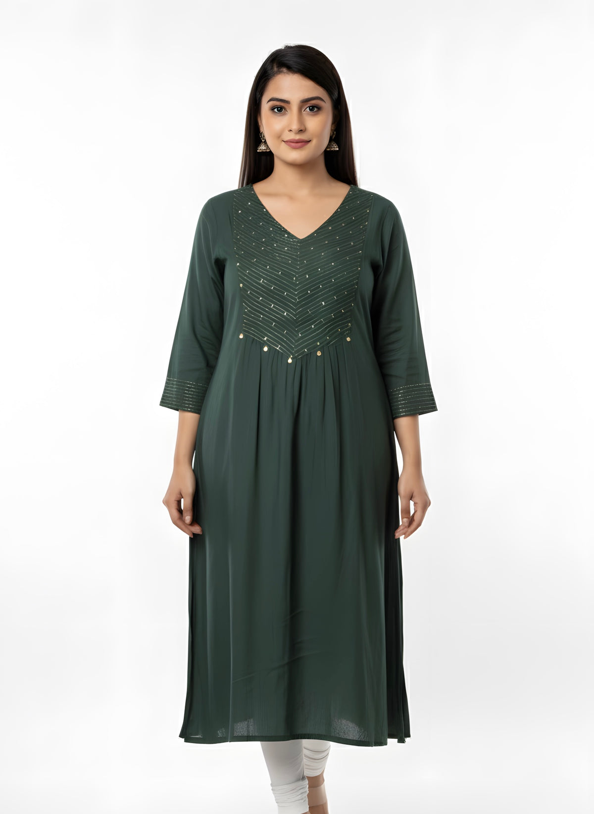 Dark Green Long top