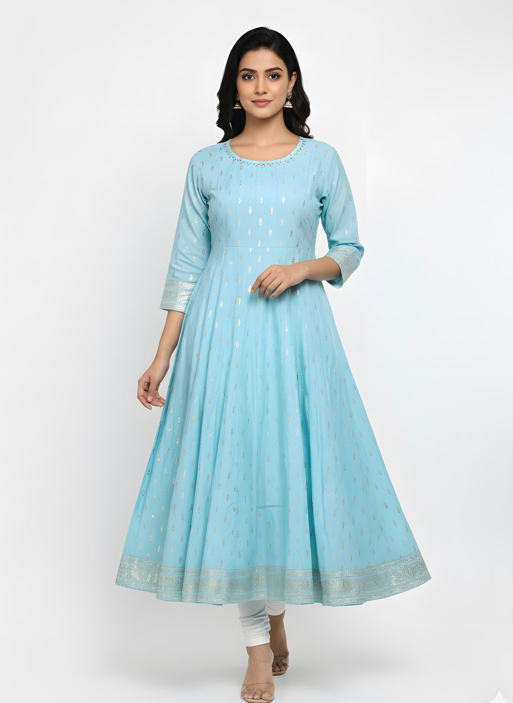 Sky Blue umbrella D2 Long Top