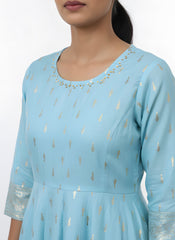 Sky Blue Long Top