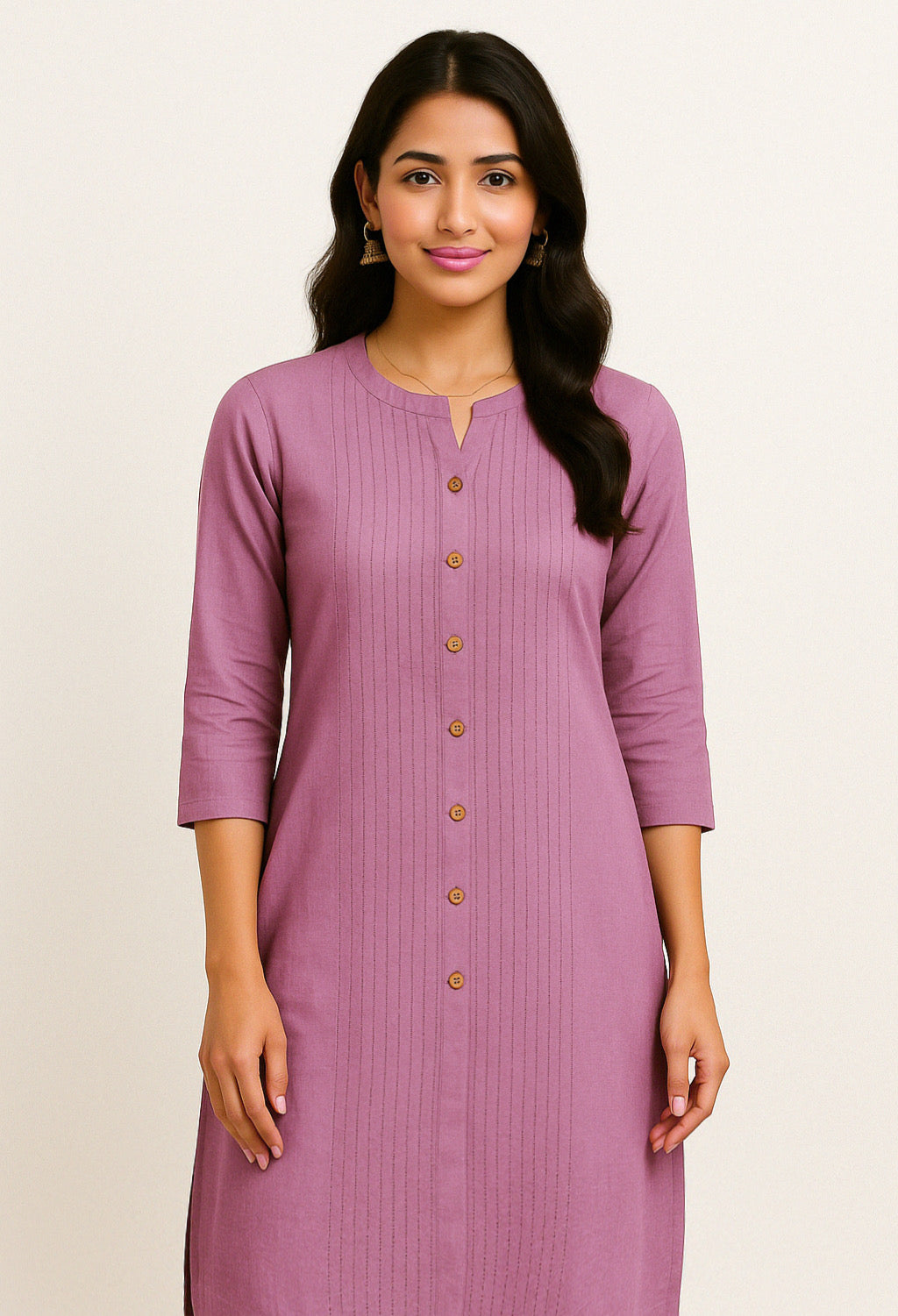 Dull pink Long Top Airline