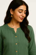 Green Long Top Airline