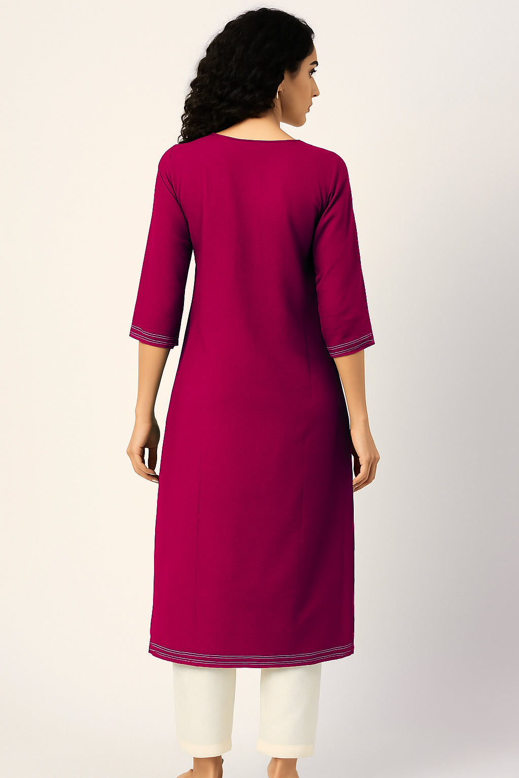 Pink Silver line Long Top