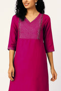 Pink Silver line Long Top