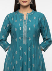 Ocean Blue Long Top Umbrella kurti