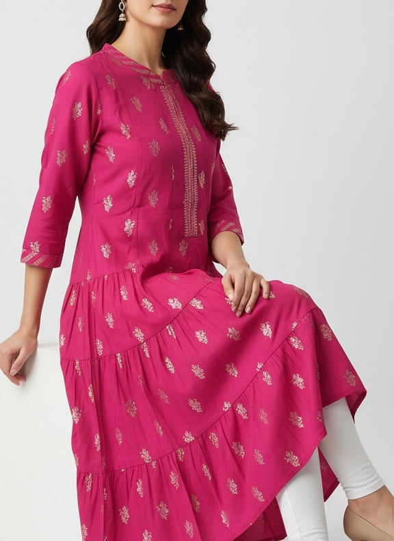 Pink D3 Long Top
