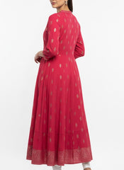 Red Long Top Umbrella Kurti