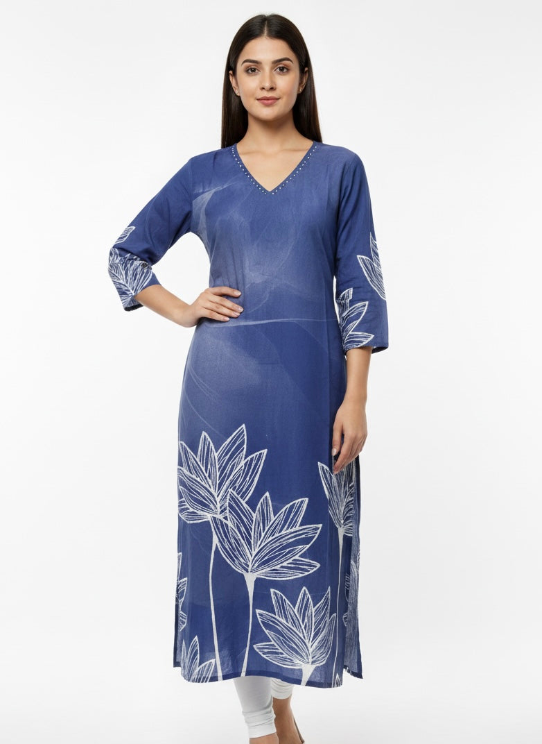 Blue Long Top Kurti