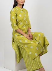 Green Chudidhar 2PC Palzo Cord Set