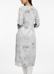 Grey-Black Printed Long Top