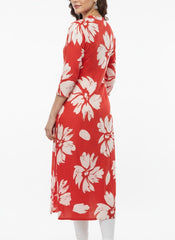 Red Long Top Umbrella kurti