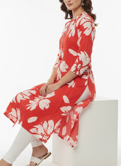 Red Long Top Umbrella kurti