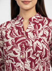 Red Chudidhar Cord Set