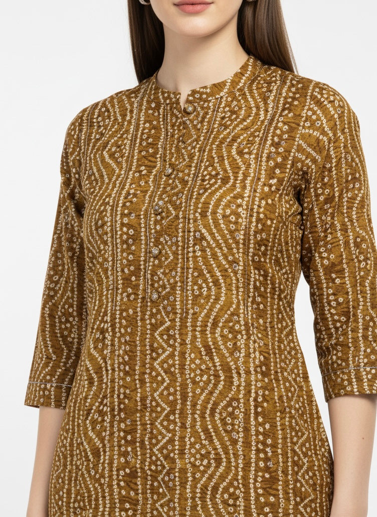 Musted Yellow Long Top