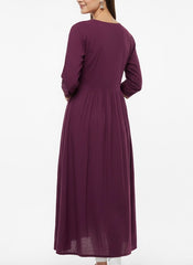 Maroon Long Top Umbrella Kurti