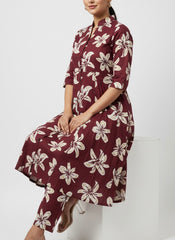 Maroon Chudidhar 2PC Cord Set