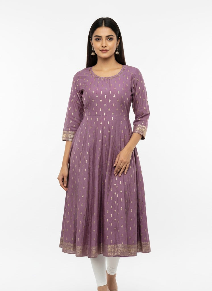 Purple D3 Long Top