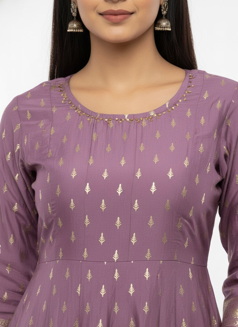 Purple D3 Long Top