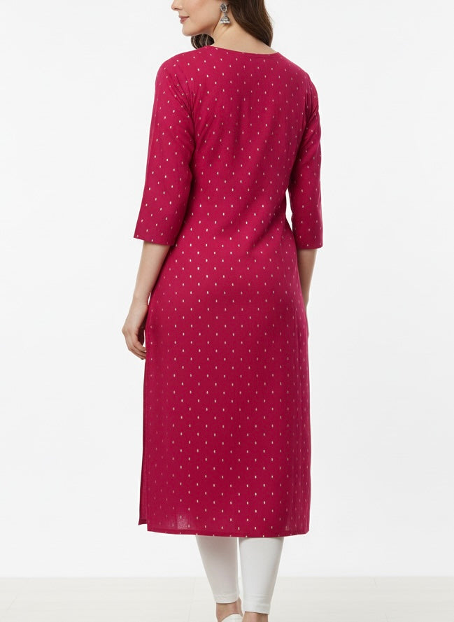 Red D3 Long Top