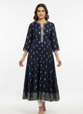 Dark Blue Long Top Umbrella kurti