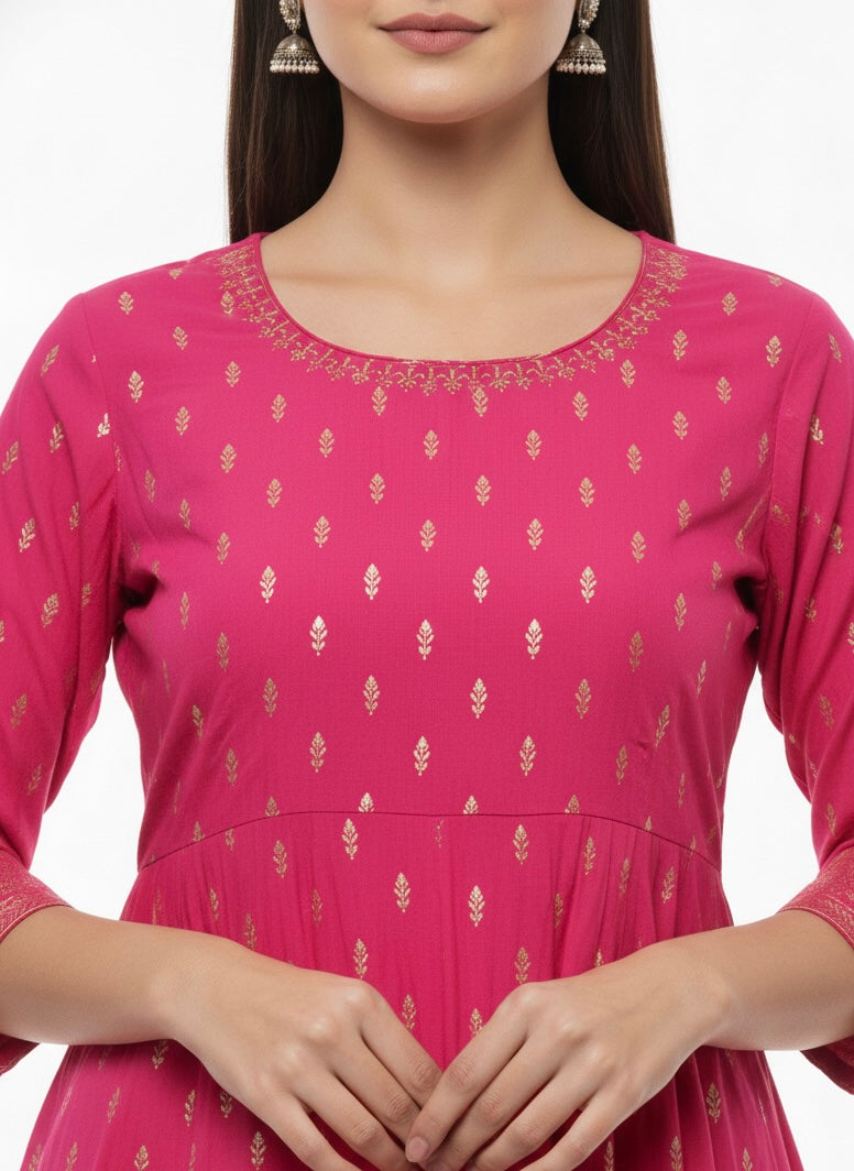 Pink D3 Long Top