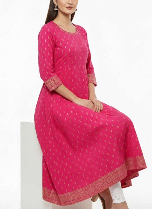 Pink D3 Long Top