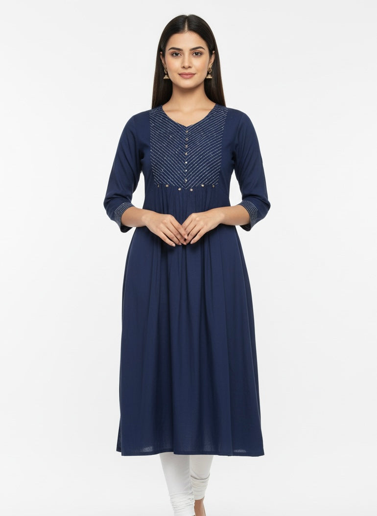 Dark Blue Long Top