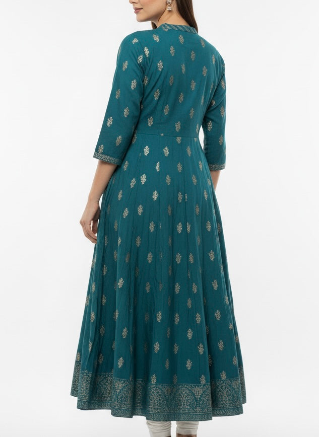 Ocean Blue Long Top Umbrella kurti