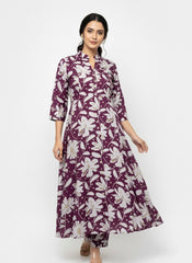 Violet Long Top 2PC Cord Set