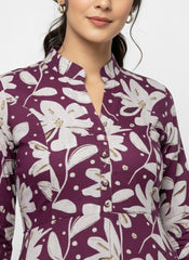 Violet Long Top 2PC Cord Set