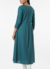 Ocean Blue Long Top Umbrella Kurti