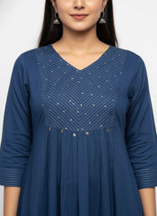 Dark Blue Long Top