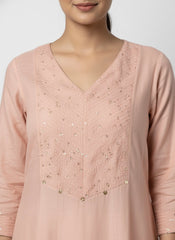 Pink Long Top Umbrella Kurti