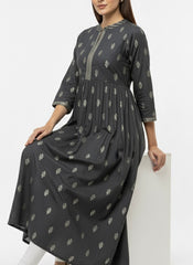 Black Long Top Umbrella kurti