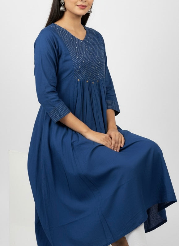 Dark Blue Long Top