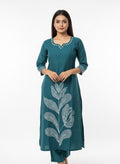 Deep Green 2 PC Palzo Cord Set Chudidhar
