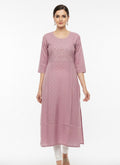 Pink D2 Long Top Kurti