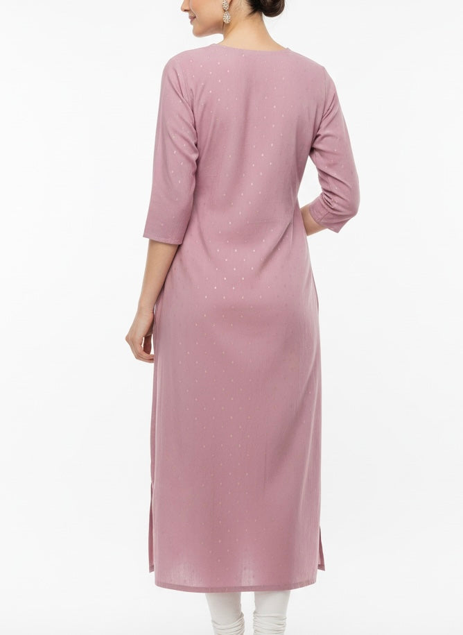 Pink D2 Long Top Kurti
