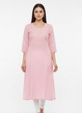 Pink D2 Long Top Kurti