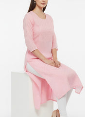 Pink Long Top Kurti