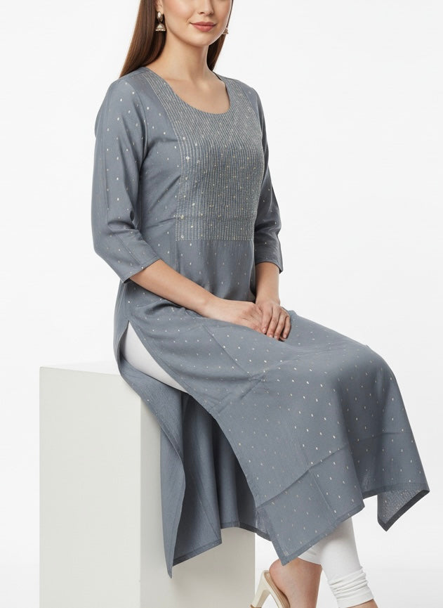 Grey Long Top kurti