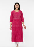 Red D2 Long Top Kurti