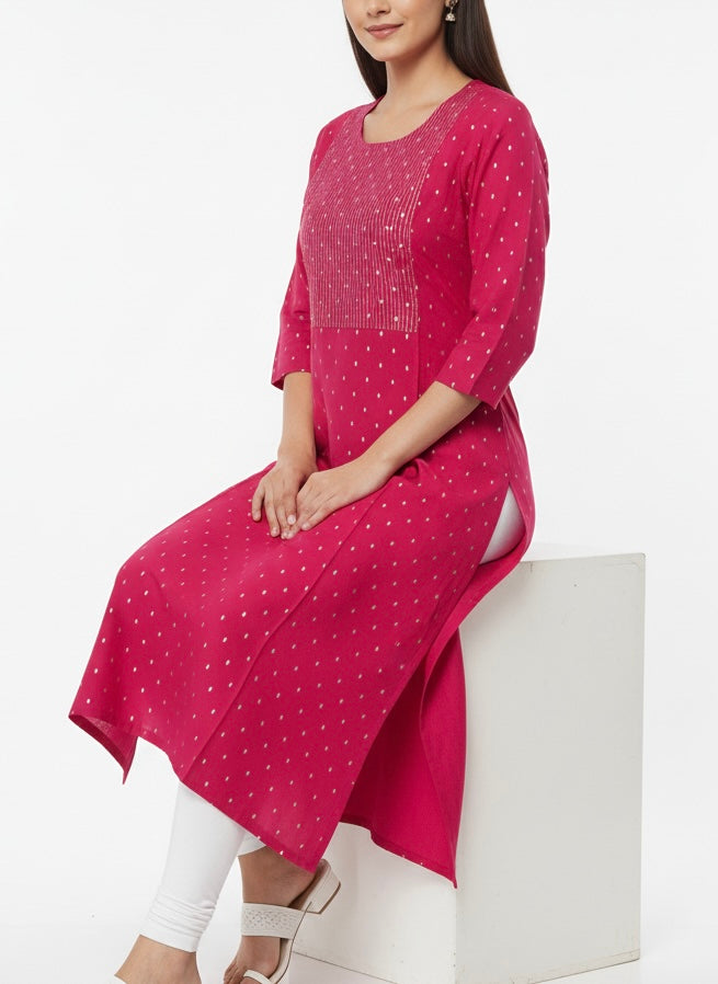 Red D2 Long Top Kurti
