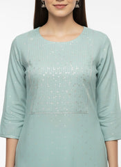 Green Long Top kurti