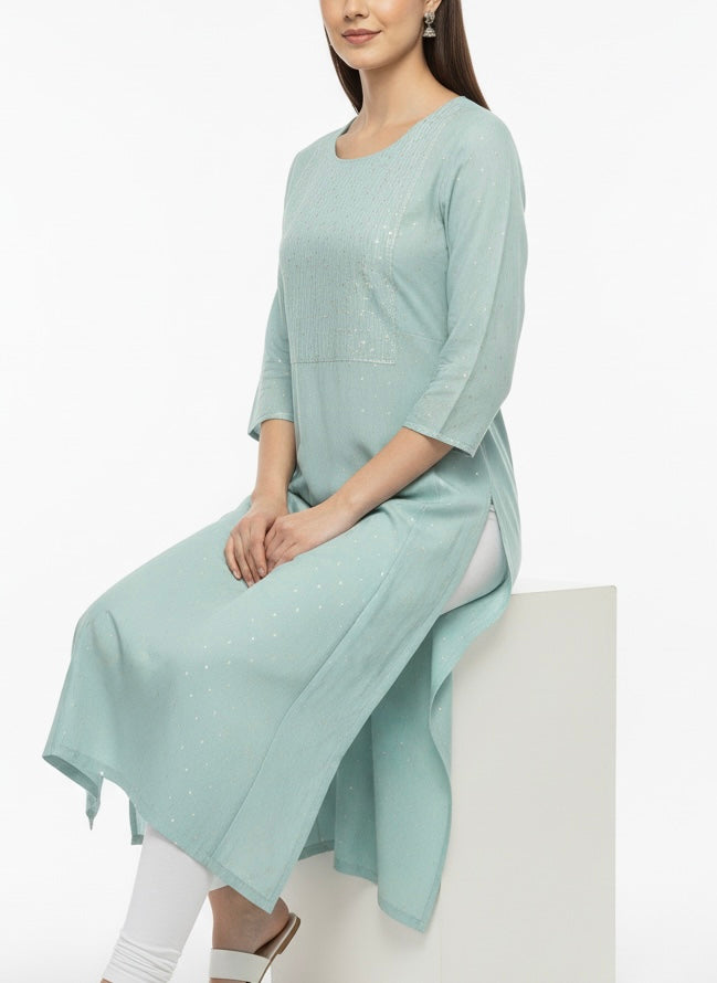 Green Long Top kurti