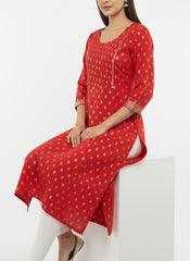 Red Long Top Kurti