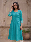 Aqua blue Designer kurti