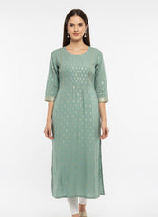 Blue Long Top Kurti