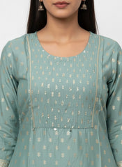 Blue Long Top Kurti