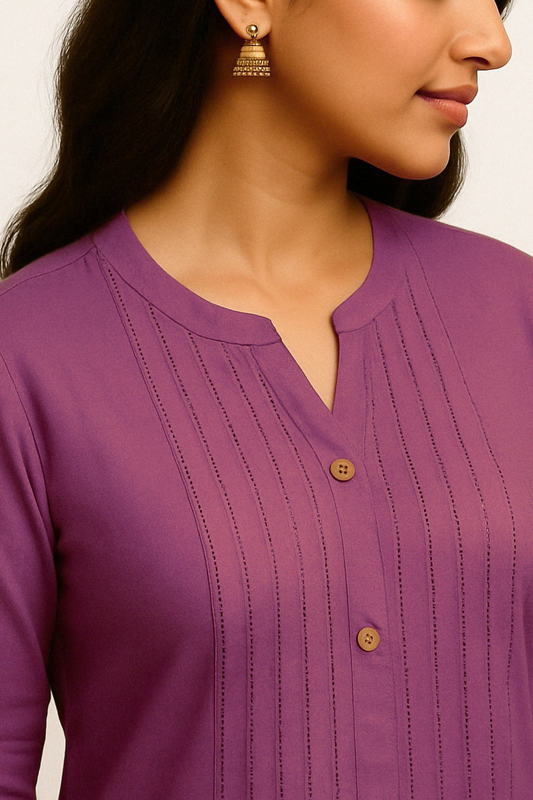 Dull pink Long Top Airline