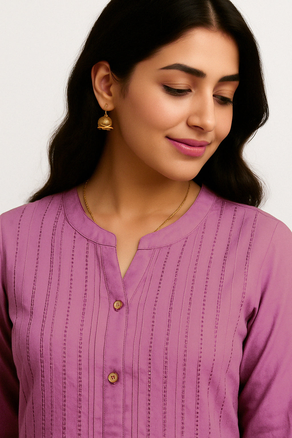 Dull pink Long Top Airline